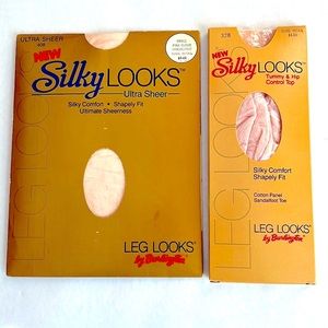 Vintage Burlington Various Pink Panty Hose (Size Small)